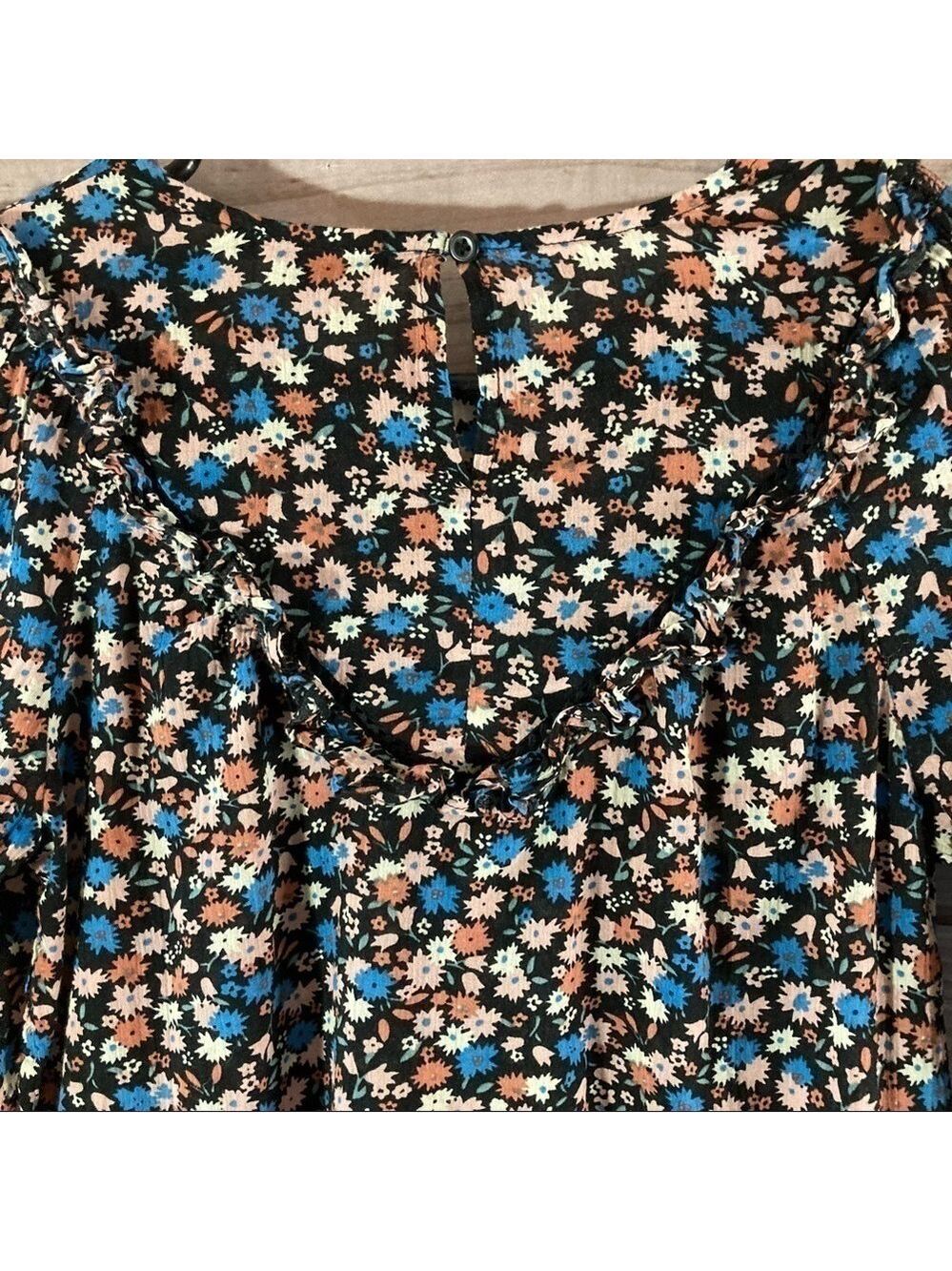 MADEWELL Ruffle Yoke Prairie Top Spring Floral - Picture 11 of 14